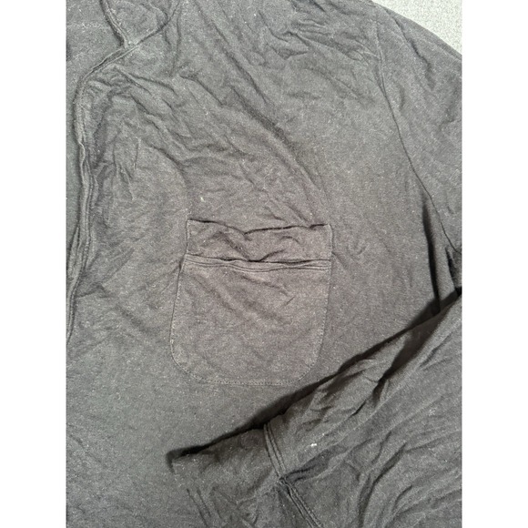 Skims Womens Black Long Sleeve Collared Button Front Pajama Top Size Medium - Picture 4 of 11